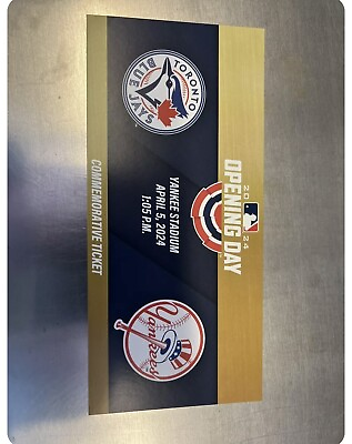 #ad 2024 Yankees Stadium Opening Day Commemorative Ticket Juan Soto 1st Home Game