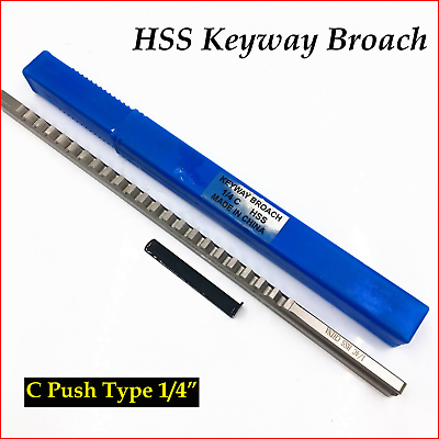 #ad Keyway Broach 1 4quot; Inch Size C Push Type CNC Tool Accessories HSS Material