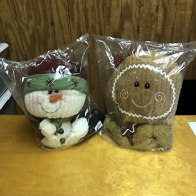 #ad Terry’s Village Snowman amp; Ginger Bread Man Sit Upright Plush