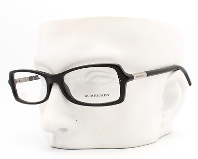 #ad Burberry B 2083 3001 Eyeglasses Frames Glasses Polished Black amp; Silver 52 15 135