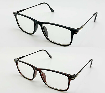 #ad New Mens Women Clear Lens Full Rim Frame Fashion Eye Glasses Designer Optical RX