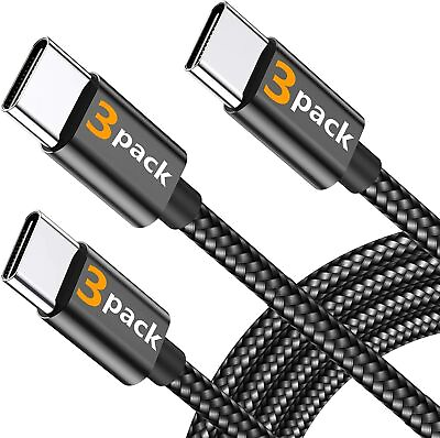 #ad 3Pack 3 6 10Ft USB to Type C Cable Fast Charger Charging Data Sync Cord