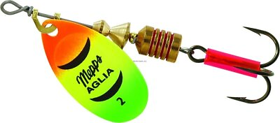 #ad Mepps Aglia In Line Spinner 1 6 Oz Plain Treble Hook Hot Firetiger Blade B2 HFT