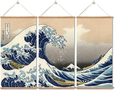 #ad zhugege Japanese Traditional Art The Great Wave Off Kanagawa by Hokusai Hanging