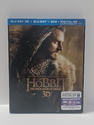 #ad HOBBIT DESOLATION OF SMAUG 2013 3D BLU RAY DVD SLIPCOVER 5 DISC RARE OOP $11.95