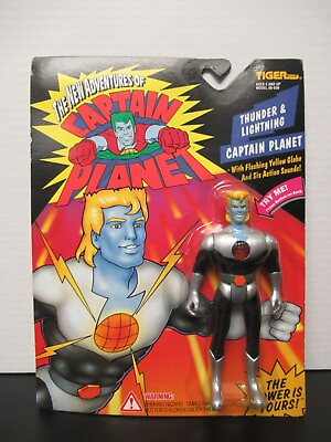 #ad 1994 Tiger Toys The New Of Adventures Captain Planet Thunder amp; Lightning $199.95