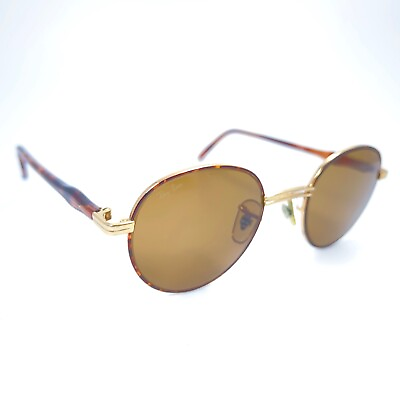 #ad Ray Ban Bamp;L W2546 NSAZ Brown Gold Sunglasses Brown Bronze Glass Lens Eyewear