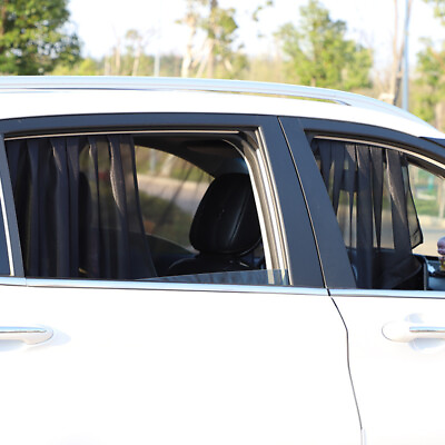 #ad 2pcs Side Car Sun Shades Rear Window Sunshades Screen Interior UV Protection