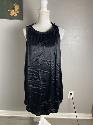 #ad Laundry by Design Dress In Black Silk With Bubble Hem Size 6P