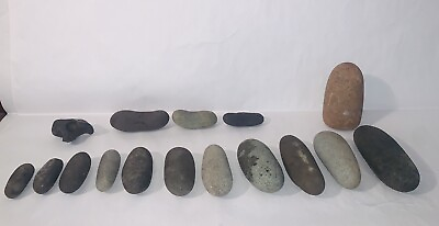 #ad Native American MM Indian Stone Tools Mortar Point Grind Pestle Lot