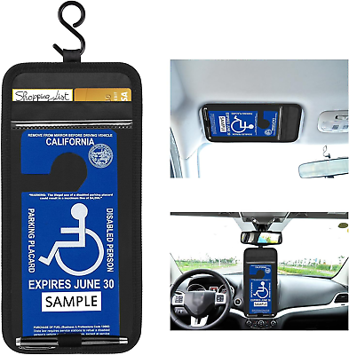 #ad CATO Portable Handicap Placard Holder for Auto Visor with HangerDisabled Parkin