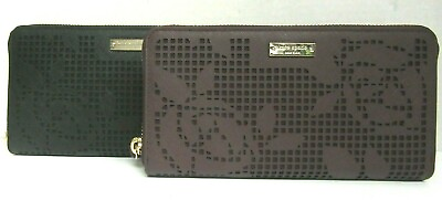 #ad NEW Kate Spade New York Wristlet Wallet Phones Perforated Black OR OR Mahogany