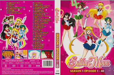 #ad Sailor Moon COMPLETE Season 1 All 40 episodes DIC English Dubbed Audio SERENA