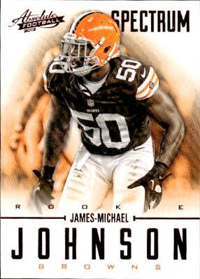 #ad 2012 Panini Absolute #143 James Michael Johnson RC Spectrum Red Cleveland Browns