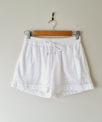 #ad CAMILLA AND MARC White Cotton Broderie Wimbledon Shorts SIZE 6