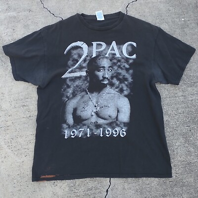 #ad Tupac Shakur 1971 1996 Memorial Rap Tee T Shirt Hip Hop Streetwear Mens Large