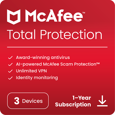 #ad McAfee Total Protection 2024 Antivirus Internet Security Software Download