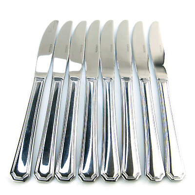 #ad 8 x Oneida Seneca Table or Desert Knife Stainless Steel Cutlery Set