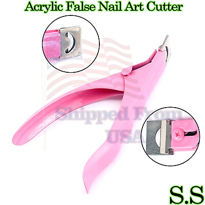 #ad New Edge Nail Art Manicure Acrylic Gel False Clipper Cutter Nail Scissors B 778