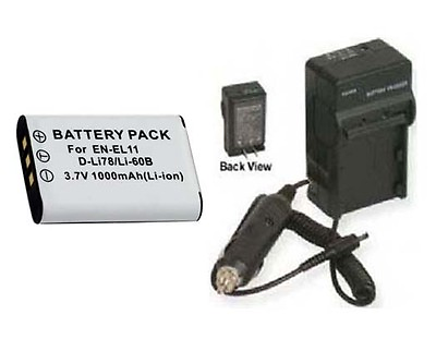 #ad Battery Charger for Pentax Optio D LI78 DLI78 D L178 M50 M60 S1 V20 W60 W80