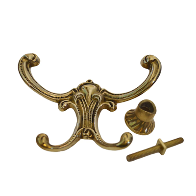 #ad Decorative Brass Coat Hook Double