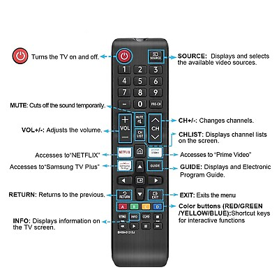 #ad BN59 01315J Replace Remote Control Fit for Samsung TV UN43TU7000F UN50TU7000F