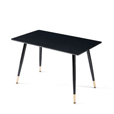 #ad Black Modern Kitchen Dining MDF Table For Smart Home