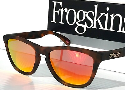 #ad NEW Oakley Frogskins Matte Brown Tortoise POLARIZED Galaxy Ruby Sunglass 9013
