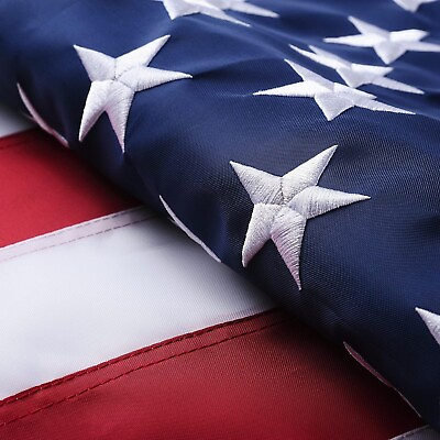 #ad TBC 2x3 3x5 4x6 5x8 6x10 Ft American Flag Embroidered USA Nylon Better Quality