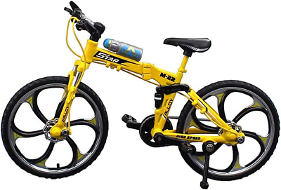#ad 1pcs Mini Bike Finger Mountain Bike Zinc Alloy Finger Mountain Bike Mini Bicycle