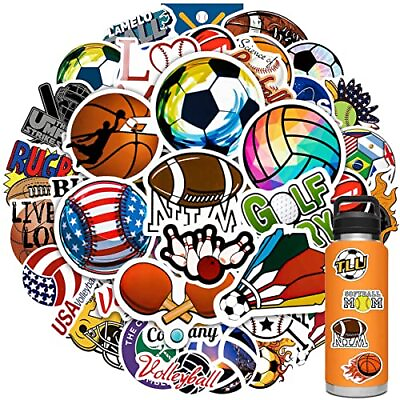 #ad 100PCS Sports Stickers Water Bottle Stickers for Kids Boys Teens Assorted