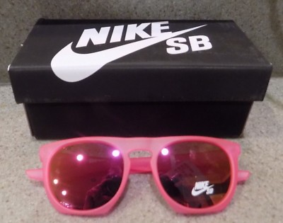 #ad $125 Nike Flatspot Mirrored Sunglasses Adult Men#x27;s Teen Women#x27;s Pink EV1045 606