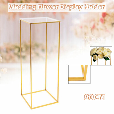 #ad Flower Stand Gold Metal Display Pedestal Party Wedding Home Decor Pillar Stand