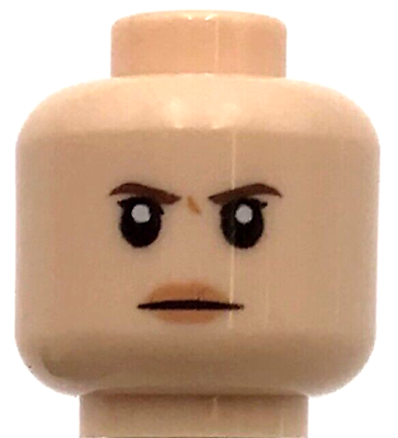 #ad Lego New Minifigure Light Flesh Female Minifigure Head Scowl Girl Face Piece