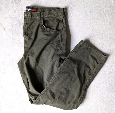 #ad Wrangler Riggs Workwear Technician Pant Mens 40x34 Green Utility Ripstop Outdoor