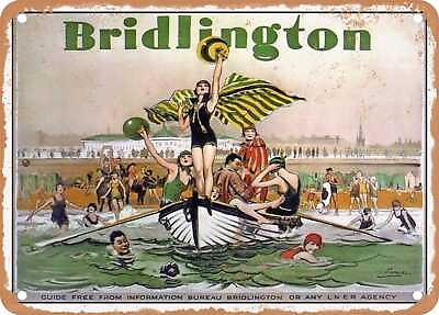 #ad METAL SIGN 1925 Bridlington LNER Vintage Ad