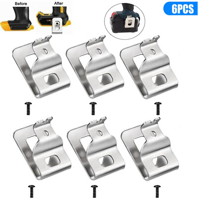 #ad 6pcs Electric Drill Belt Clip Replacement Hooks Clips Holder Fit for Dewalt tool