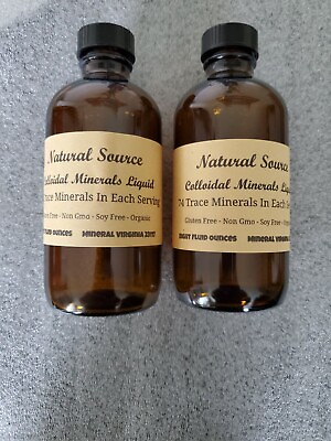 #ad 2 Bottles Natural Source Colloidal Liquid Minerals 8oz X 2 free shipping