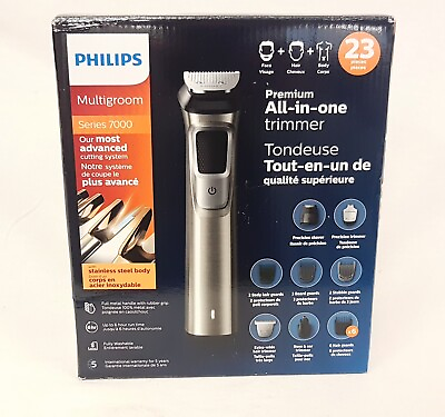 #ad PHILIPS 7000 Series Norelco Steel Multigroom All in One Trimmer MG7790 23 PCS