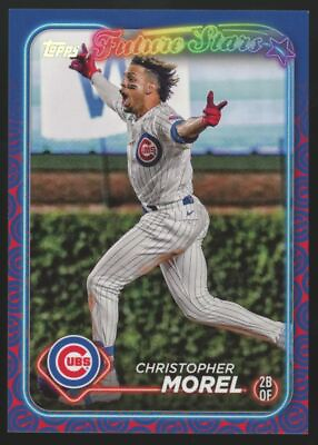 #ad 2024 TOPPS SERIES 1 TEAM BORDER CHRISTOPHER MOREL CHICAGO CUBS #128