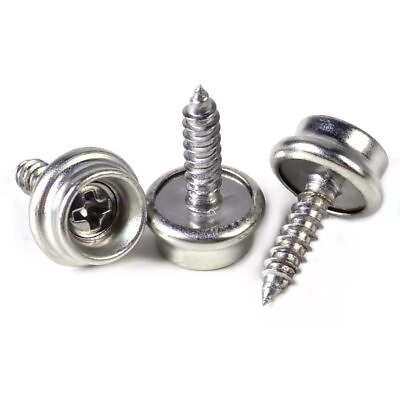 #ad 24pcs stainless steel screws marine grade boat canvas snaps 3 8socket with stain