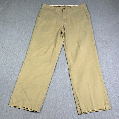 #ad Tommy Bahama Pants 36x34 Beige Chino Classic Embroidered Casual Mens *35x30
