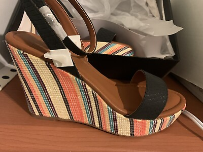 #ad Mojo Moxy By Dolce Women’s Sandal Multicolor Wedges 7.5