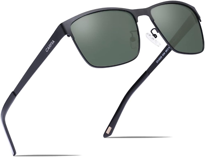 #ad Metal Mens Sunglasses Polarized UV400 Protection for Driving Fishing Hiking Golf