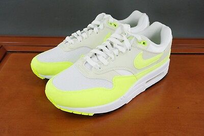 #ad Nike Air Max 1 #x27;87 Womens Shoes Womens 9 White Volt Suede Lace Up Low Top Shoes