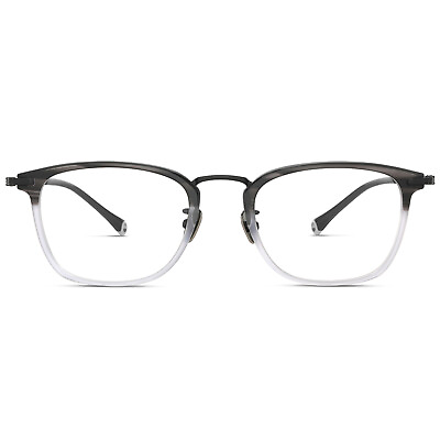 #ad Rectangle Glasses for Men Women Acetate Eyeglasses Titanium Temple Arm Frames