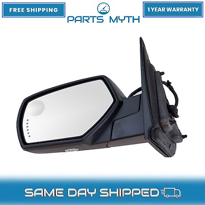 #ad NEW Mirror Power Fold Heat Memory Signal Puddle LH Fits For 2014 2018 Chevy GMC