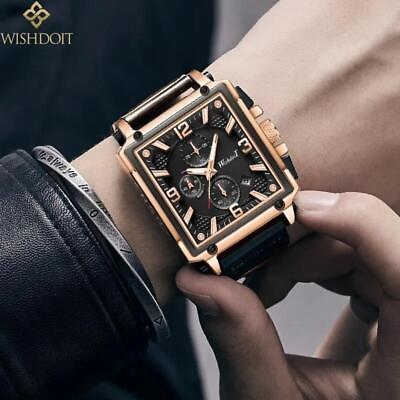 #ad Wristwatche Original Men#x27;s Stainless Steel Leather Fashion Sports Chronograph