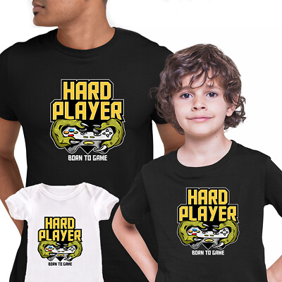 #ad Hard Player Retro Game T shirt 80#x27;s Collection Funny Gift Tee Top Xmas GBP 14.99
