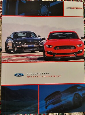 #ad 2015 MUSTANG COBRA SHELBY GT350 GT 350 SUPPLEMENT OWNERS MANUAL SERVICE GUIDE 15